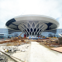 Marco de espacio prefabricado sólido estructura de acero construcción de gimnasio